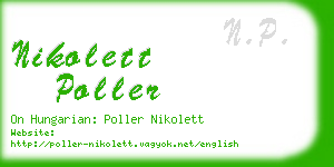 nikolett poller business card